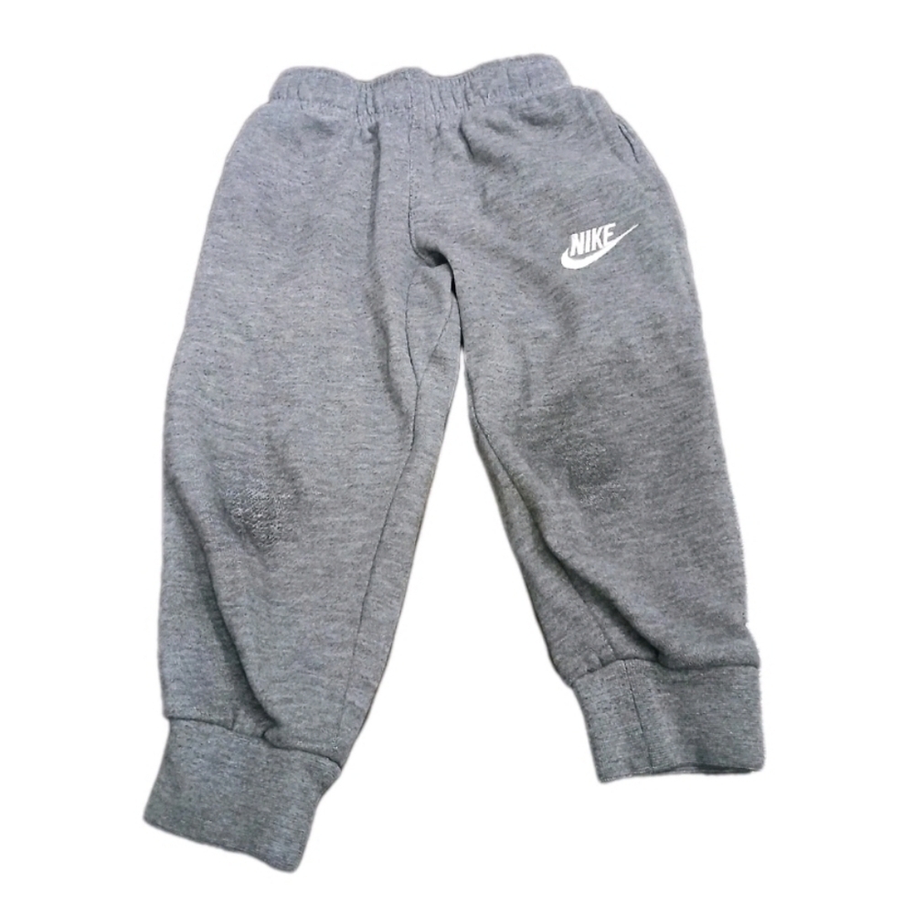 Nike little Boys Club Fleece Ribbed Cuff Jogger Pants Grey 2-3 Year - Picture 3 of 5